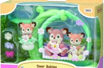 Sylvanian Families – 5801 Bebés Ciervo en el Columpio por solo 22,49€ (25% de descuento) en este set de figuras infantiles