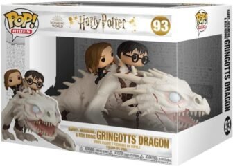 Funko Pop! Rides: Harry Potter – Harry, Hermione, & Ron Riding Gringotts Dragon por 21,45€ (44% de descuento)