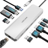 WAVLINK WL-UMD309 por solo 30,95€ (31% de descuento) en esta estación de acoplamiento 10 en 1 para portátil